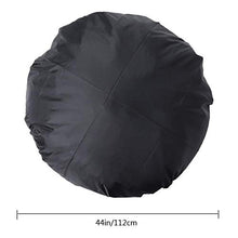 BASA Copertura per Griglia, Rotonda, Nera, Diametro 112 Cm , Materiale in Tessuto Oxford Resistente E Resistente All'Umidità, Antivento, Impermeabile, Antipolvere
