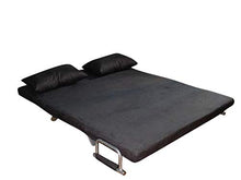 ITALFROM Divano Letto Sofà Bed Nero Divani153x69x82h Divanetti Divano Letto 2 Piazze cod.4033