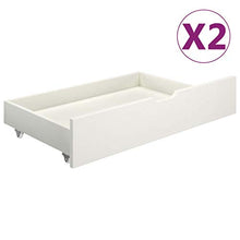 SKM Giroletto con Baldacchino 2 Cassetti Bianco in Pino 100x200 cm