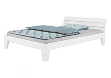 Erst-Holz Elegante Bianco Telaio Letto 120x200 in Pino Senza doghe e Materasso 60.54-12WoR