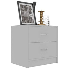 Goliraya 2 pz Comodini Camera da Letto Moderni con 2 Cassetti in Truciolato Bianco/Nero/Rovere/Grigio,Comodino Moderno,Cassettiera Camera da Letto Moderno,Comodino con Cassetti 40x30x40 cm