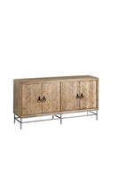 DenZZO - Cassettiera in legno di Mindi naturale, manici originali Cosy
