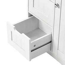 Q-HL Comodino Mobile da Bagno per Mobile da Bagno con 4 Cassetti E 1 Porta dell'Armadio per Soggiorno Cucina Cucina - Bianco