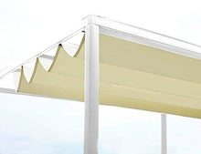 Pergola da Giardino 3x3m in Alluminio Telo Retrattile Elettrico Bianco