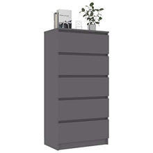 FAMIROSA Credenza con Cassetti Grigia 60x35x121 cm in Truciolato
