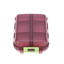 New Travel conveniente Pillola di Medicina Box 12 Griglie Dispenser di Pillole organizzatore di Pillole Tablet Pillbox Case Container Drug Divider (Color: Coffee)