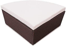 Divano Decorativo Vimini Mobili da giardino, Sedia Lounge Garden Combination Sofà, Mobili da giardino Salotto Sedia da giardino Sofà combinato,Brown