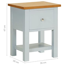 vidaXL Comodino 36x30x47 cm in Massello di Rovere