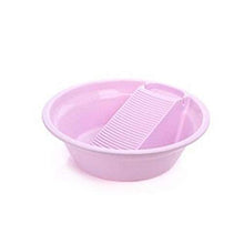 Plastica Washtub con Washboard ispessite Washtub per Il Lavaggio di Biancheria Intima del Bambino di plastica Lavabo, Viola