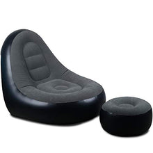 Poltrona Relax Gonfiabile con Poggia Piedi, WEYFLY Sofa Set Divano, Comoda e Resistente, 100 x 35 x 90 cm