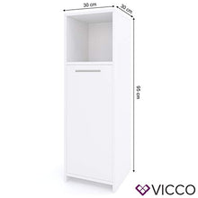 Vicco Mobiletto Bagno Medio Kiko Armadietto Bagno Bianco