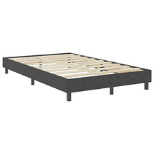 Tidyard Letto a Molle Grigio Scuro in Tessuto 120x200 cm,con Materasso a Molle e Rete a Doghe Incluso,Facile da Montare