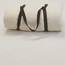 FUTON ITALY - Futon 65 x 200 x 8 cm, pieghevole e trasportabile, per shiatsu, yoga e massaggio:in puro cotone + cintura Yogi (Lino)