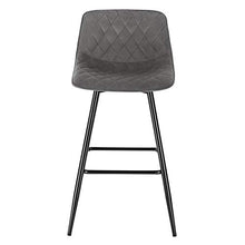 WOLTU BH252dgr-2 Sgabelli da Bar con Poggiapiedi senza Braccioli Alta Sedia da Cucina in Velluto Grigio Scuro 2 Pezzi