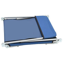 vidaXL 2X Lettini Prendisole Pieghevoli Blu Regolabili Piscina Sdraio Spiaggia