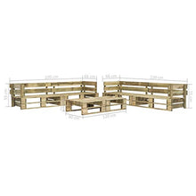 E E-NICES Set Divani da Giardino con Pallet 6 pz in Legno