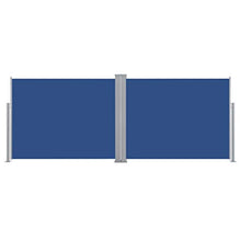 Tenda da sole laterale estensibile blu 140 x 1000 cm