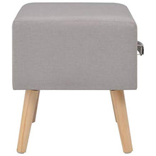 Estink - Comodino in tessuto, 40 x 35 x 40 cm, colore: Grigio