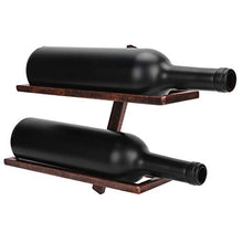 Zwindy Scaffale per Vino, portabottiglie per Vino per Uso Domestico Rustico, Appendiabiti per Armadio da Pranzo, Bar,(Inclined Wine Rack 2 Bottles of Bronze)