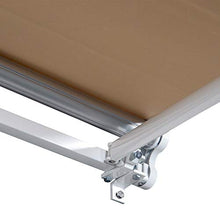 miozzi Tenda da Sole Avvolgibile 3.65x2.5m in Poliestere e Alluminio Beige