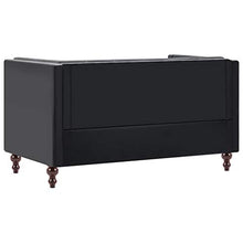 vidaXL Divano Chesterfield a 2 Posti Similpelle Nero Moderno Arredo Casa Sofa