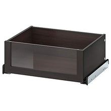 KOMPLEMENT cassetto con frontale in vetro 42,8x34,1x16 cm nero-marrone