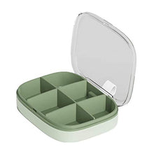 BANGSUN - Contenitore portapillole con sei scomparti per pillole, portatile, sigillato, per 6 pillole