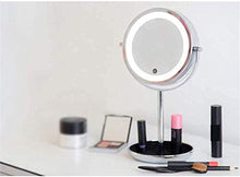 YYHAD - Specchio cosmetico con illuminazione a 360° e doppio specchio girevole per il trucco