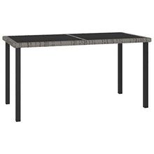SKM Set da Pranzo da Giardino 7 pz in Polyrattan Grigio (50.55kg)