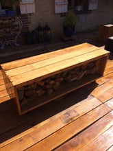 Cassapanca da 33 cm per terrazza in quercia, impermeabile e impermeabile sulla parte superiore, con trasporto