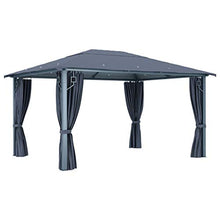 vidaXL Gazebo con tende, 400 × 300 cm, antracite, alluminio