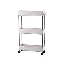 WangQ Il Rack rotolante è Facile da spostare Il Design Stretto è Facile da conservare Il Bagno e Gli scaffali da Cucina Sono Adatti per Qualsiasi Scena (Size : 64cm)