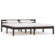 SKM Giroletto con 4 Cassetti Marrone Scuro Legno di Pino 160x200 cm (41.44kg)