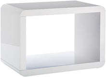 Phoenix Atlanta Tavolino Basso, Legno, Bianco Lucido, 38 x 63.7 x 42.7 cm