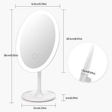 Specchio per Il Trucco con Luce, Touch Screen Dimming Cosmetico HD Dual Power Specchi da Tavolo con Luci A LED Illuminato Trucco