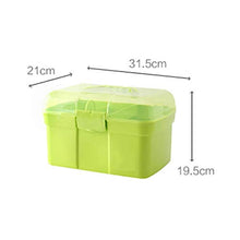 Medicine Cabinets - Scatola portaoggetti con manico doppio, colore: Verde