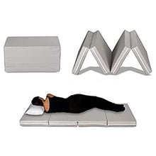 EVERGREENWEB - Materasso Waterfoam MULTIUSO trasformabile in Confortevole Pouf Letto Futon Salvaspazio pieghevole 4 pezzi Materasso Singolo alto 10 cm SFODERABILE adatto per MASSAGGI Shiatsu GRIGIO