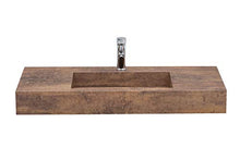 Schildmeyer Elias 140986 Lavabo di Design, Materiale Robusto, Rame, B/H/T 102x12x46 cm