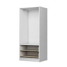 FolLDSMART Armadio a 2 ante con cassetti (bianco/nero) – Montaggio super semplice in 10 minuti.