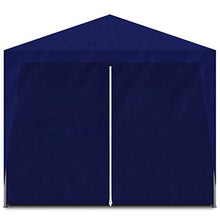 vidaXL Tenda per Feste 3x6 m Blu in Acciaio e PE Tendone da Giardino Gazebo