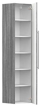 Set da bagno Vitro XL 4 parti incl. lavabos vetro, specchio LED rovere grigio