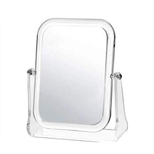 ZCM Specchio Cosmetico da Trucco, Specchio da Tavolo Bifacciale di Bellezza Ingrandimento 3X Specchio Cosmetico Specchio da Bagno Girevole A 360 °, Trasparente