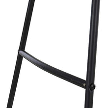 benzoni Set 2 Sgabelli da Bar Alti in Acciaio e Legno 49,5x44x71 cm Marrone Scuro