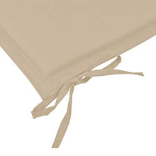 UnfadeMemory Cuscino per Panca da Giardino Beige 150x50x3 cm