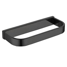 Byoauo, portasciugamani in acciaio inox, montaggio a parete, 22 cm, per bagno/cucina, può essere autoadesivo o perforato (nero)
