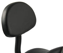 Lowander Sella con schienale – Sgabello da parrucchiere / sedia da ufficio – Sgabello ergonomico – nero