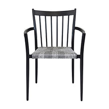Poltrona Martinica nera in alluminio, da 55x86x57 cm Nero