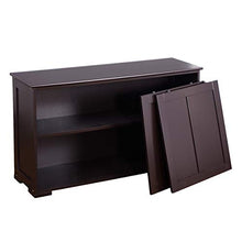 GOPLUS Armadietto da Cucina di Legno,Armadio con 2 Ante Scorrevoli, Marrone/Bianco 107x63x33 cm (Marrone)