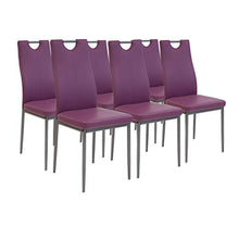 Albatros 2920 Salerno Set di 6 sedie da Pranzo, Porpora