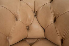 JVmoebel Chesterfield, divano a 3 posti, design di lusso, in pelle, colore marrone